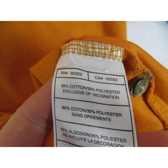 Vtg Virginia Cavaliers Polo Shirt Mens Medium Orange Nike Tiger Woods Golf UVA - Picture 7 of 10